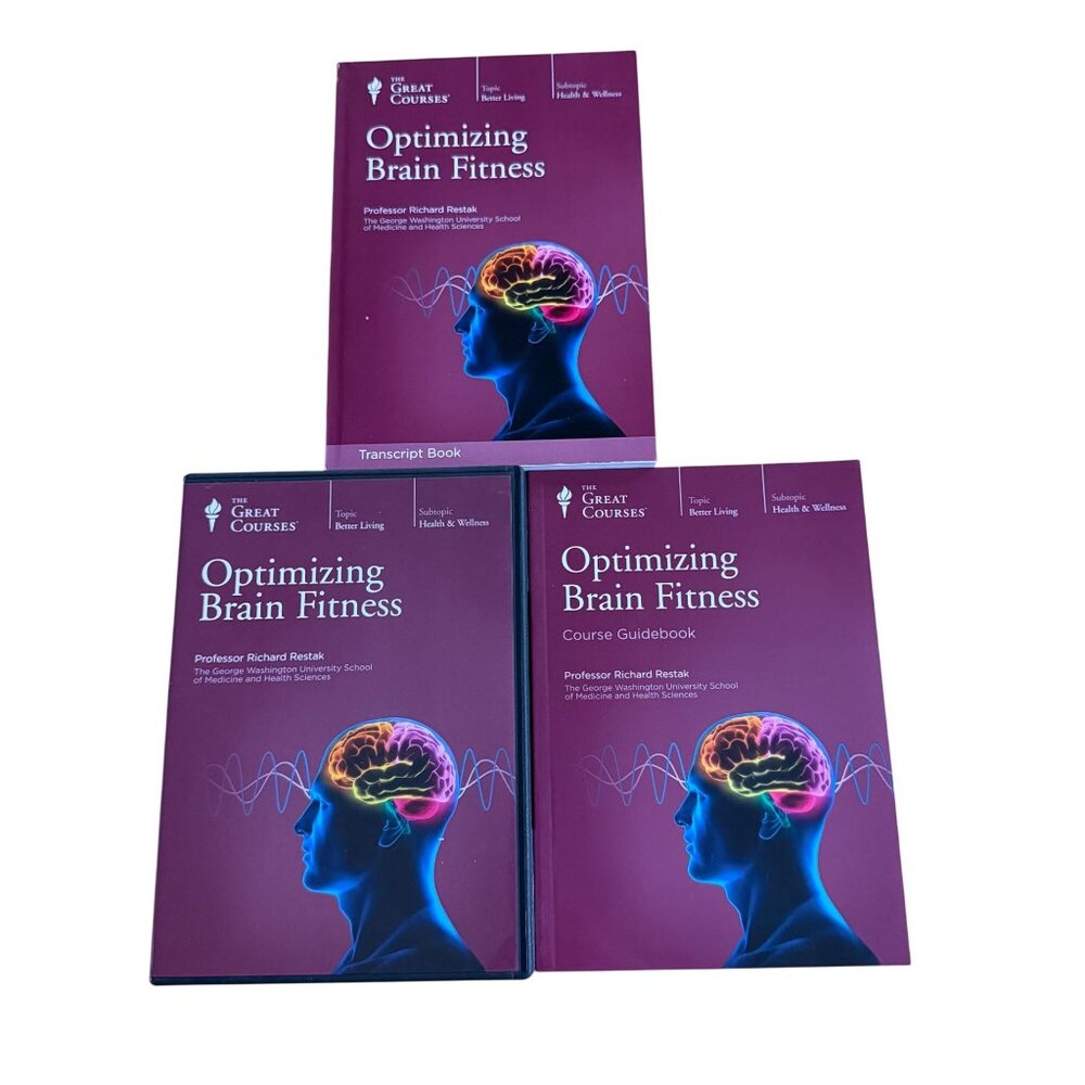 Great Courses Optimizing Brain Fitness Richard Restak DVD Guidebook Complete Set